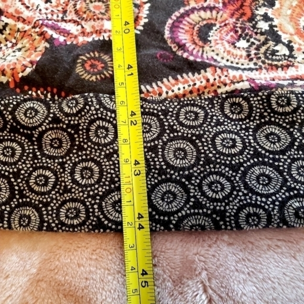 Vintage Croft & Barrow Brown Paisley‎ Print V Neckline Knit Dress size XL - Picture 10 of 10